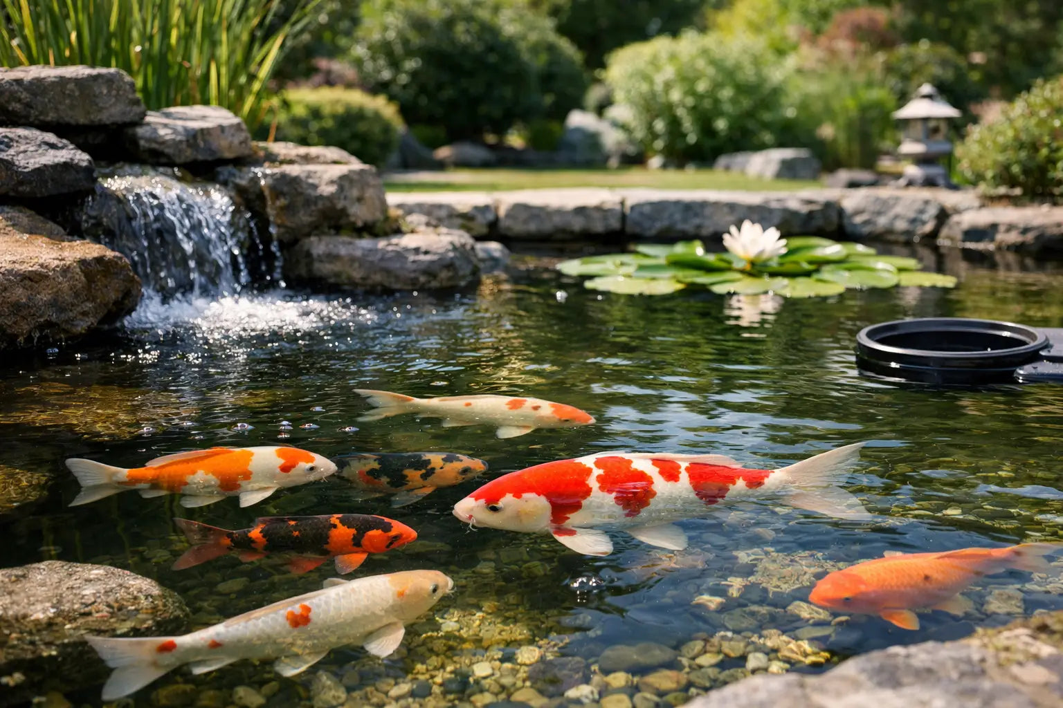 Koi Teichpflege Grundlagen für klares Wasser
