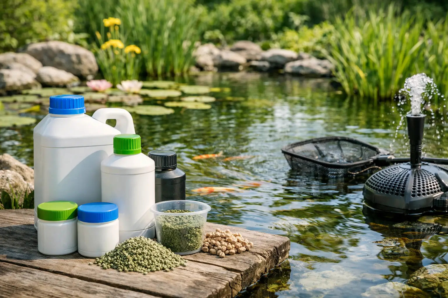 Teichpflege-Produkte für gesundes Wasser