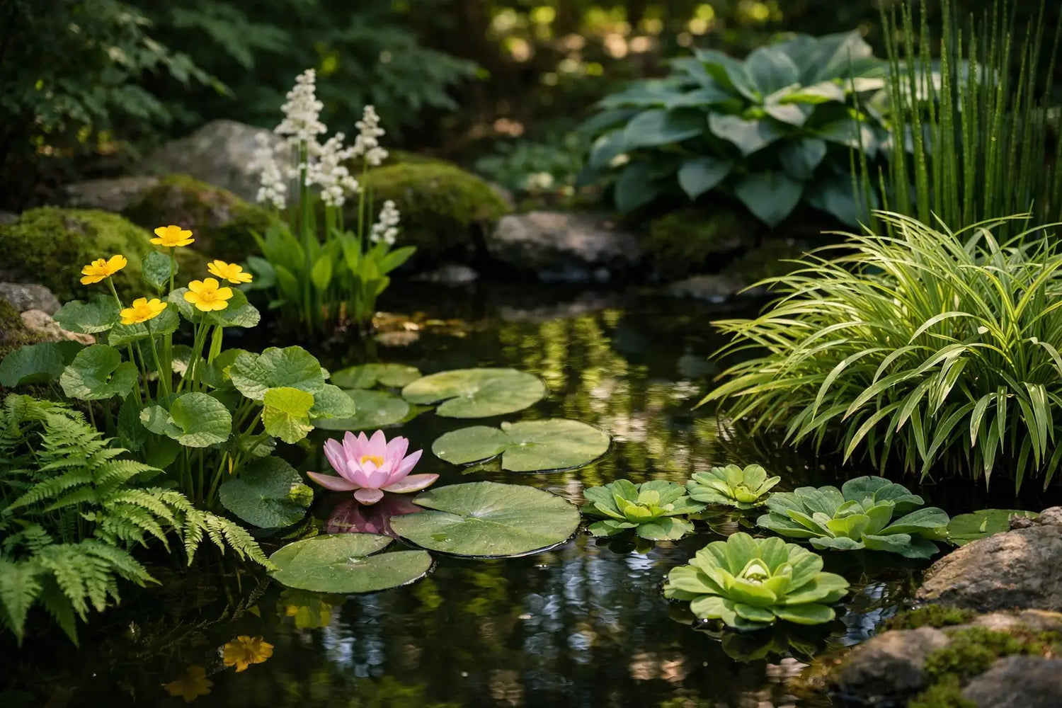 Die besten Wasserpflanzen für Schatten-Teiche
