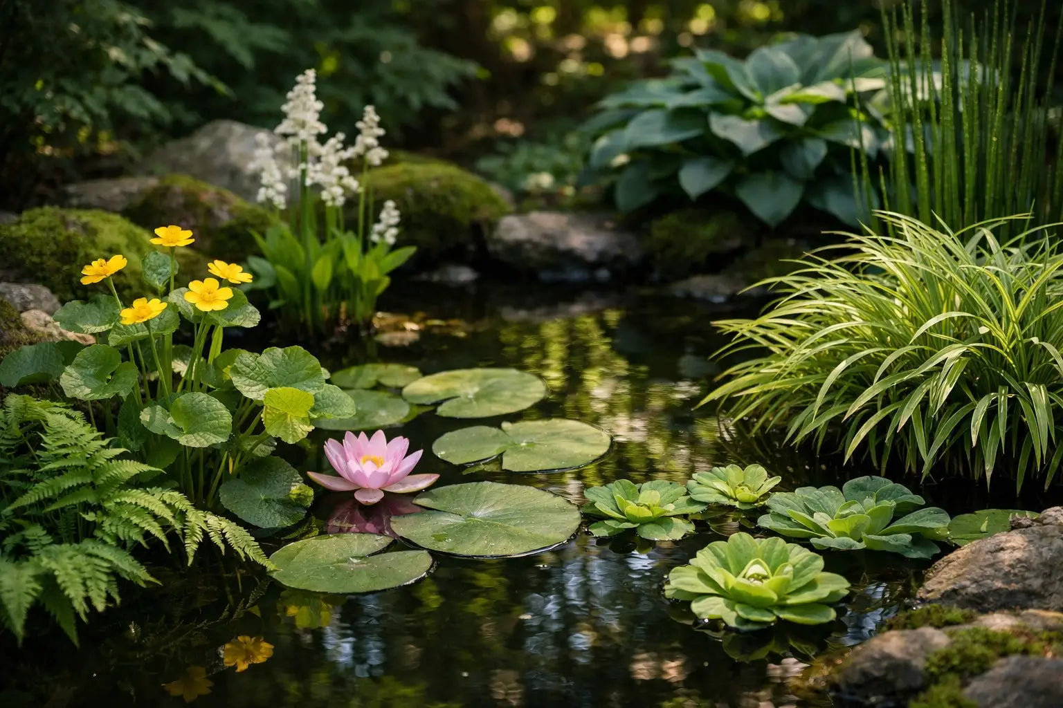 Die besten Wasserpflanzen für Schatten-Teiche