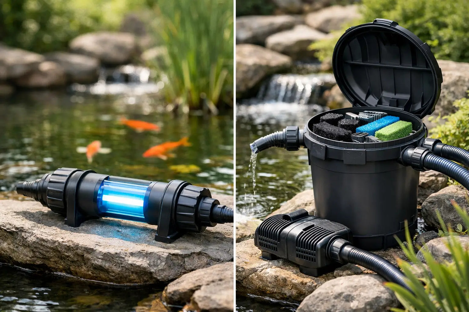 UV Klärer versus Filter: Was Ihr Teich braucht