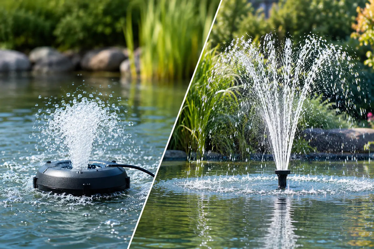 Teichbelüfter oder Springbrunnen - was passt?