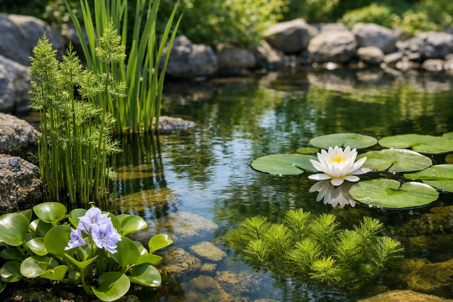 Welche Wasserpflanzen klären Teichwasser?