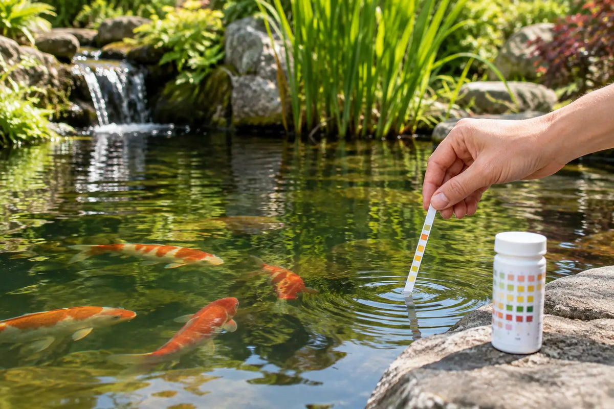 Teichwasser pH Wert stabilisieren im Gartenteich