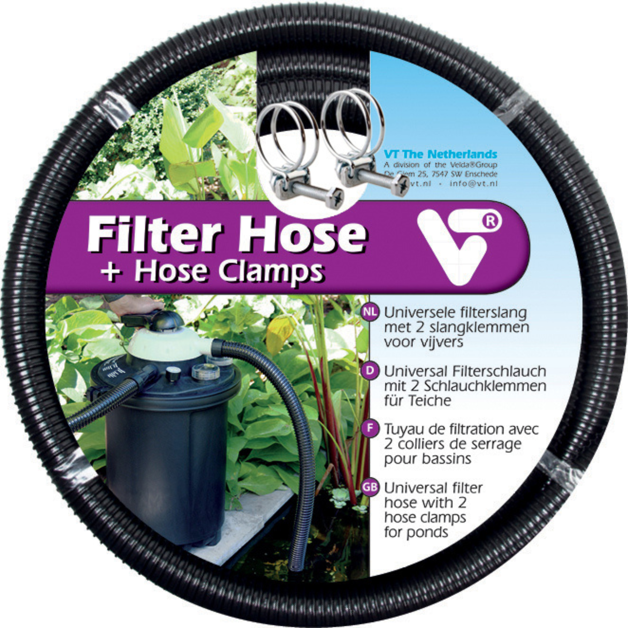 Filter Hose + Clamps 32 mm